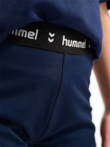 Hummel Skinny Sportbroek 'Pulse' in Blauw