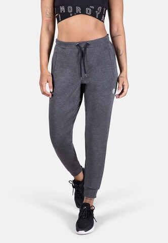 Effilé Pantalon de sport 'Sakura' MOROTAI en gris : devant