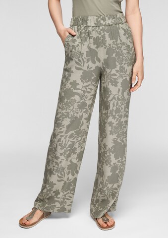 Wide Leg Pantalon s.Oliver en vert : devant