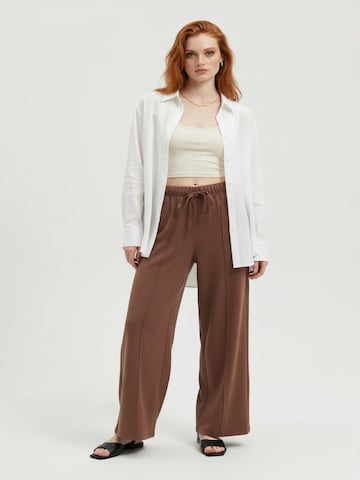 No Matter What Wide leg Broek in Bruin