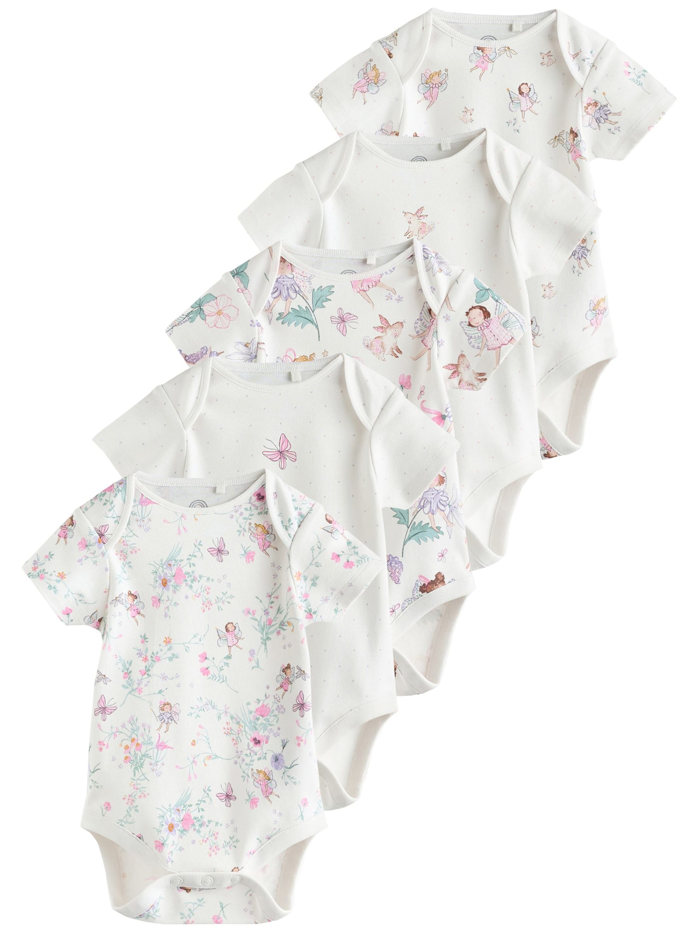 Next Бебешки гащеризони/боди в бяло: отпред