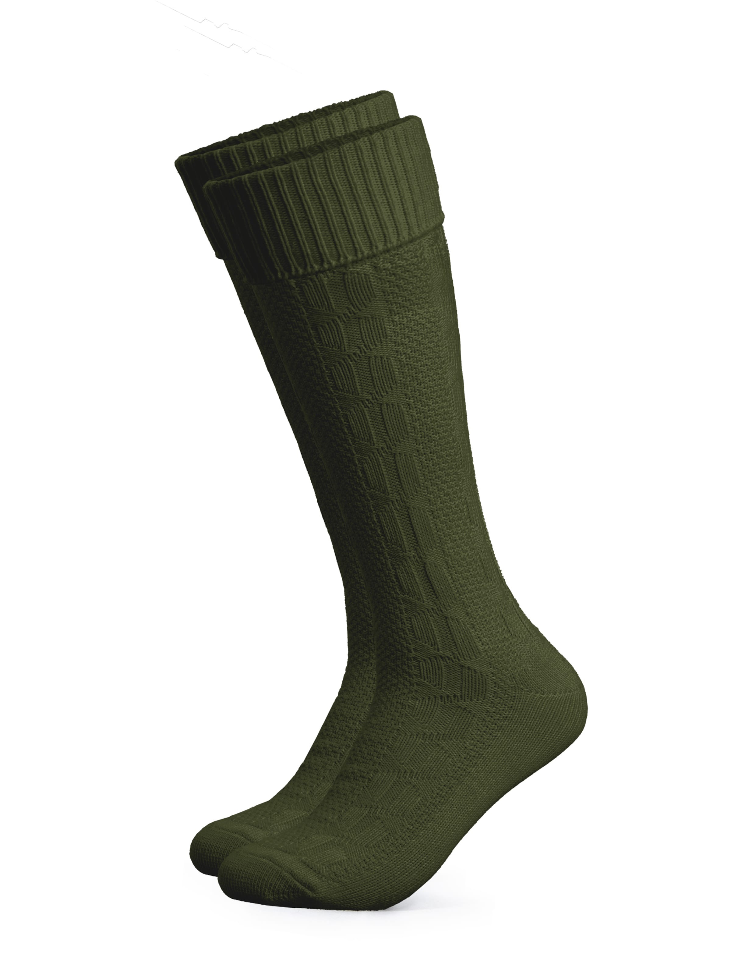 HerzSticht Traditional Socks 'Silberdistel' in Green: front