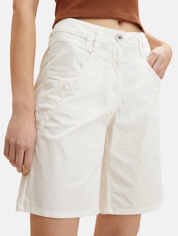 Regular Pantalon chino TOM TAILOR en blanc