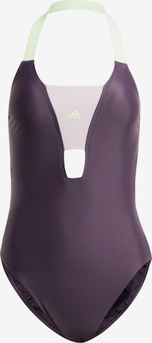 ADIDAS SPORTSWEARBustier Sportski kupaći kostim - ljubičasta boja: prednji dio