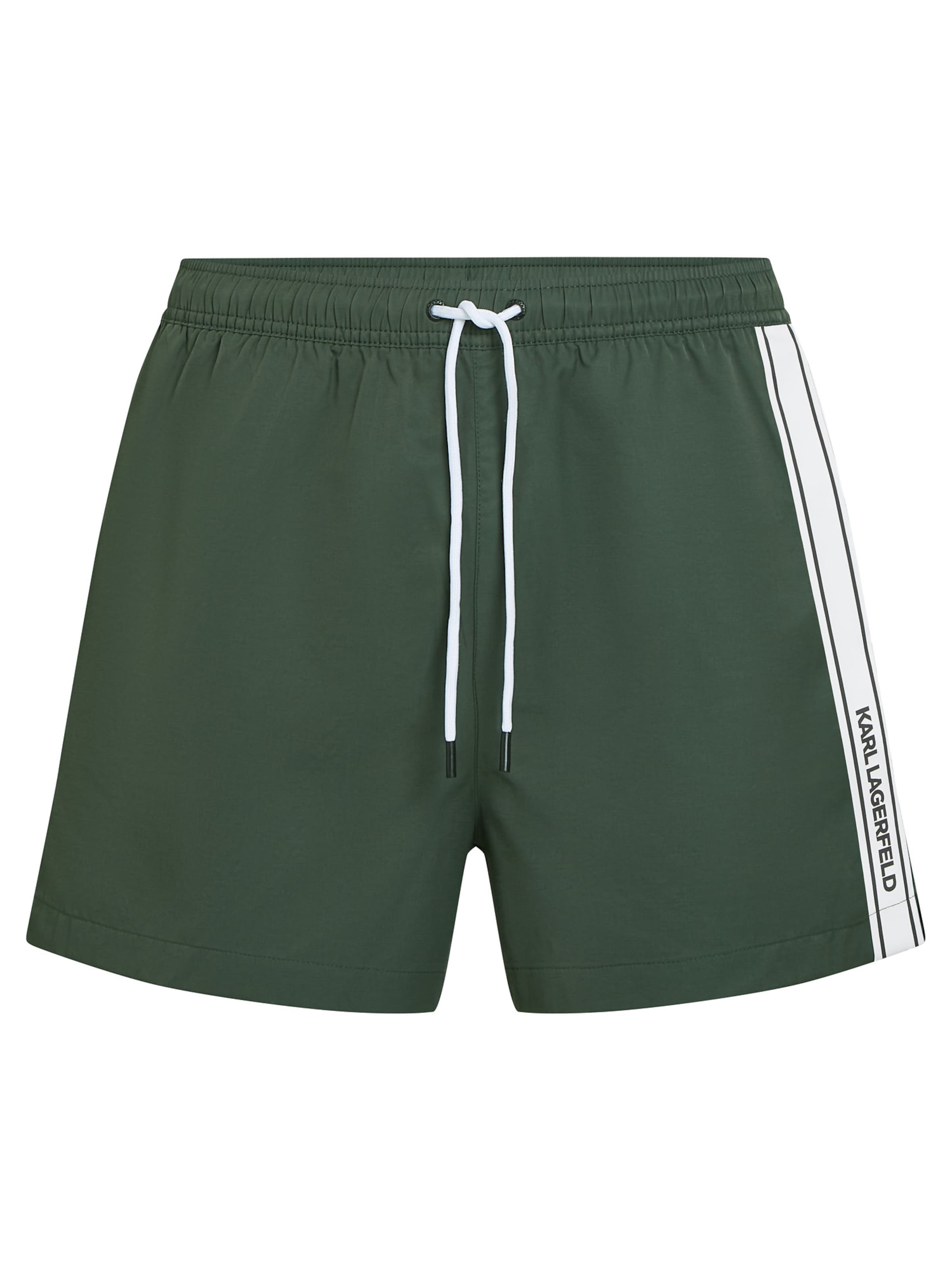 žalia Karl Lagerfeld Maudymosi šortai: priekis
