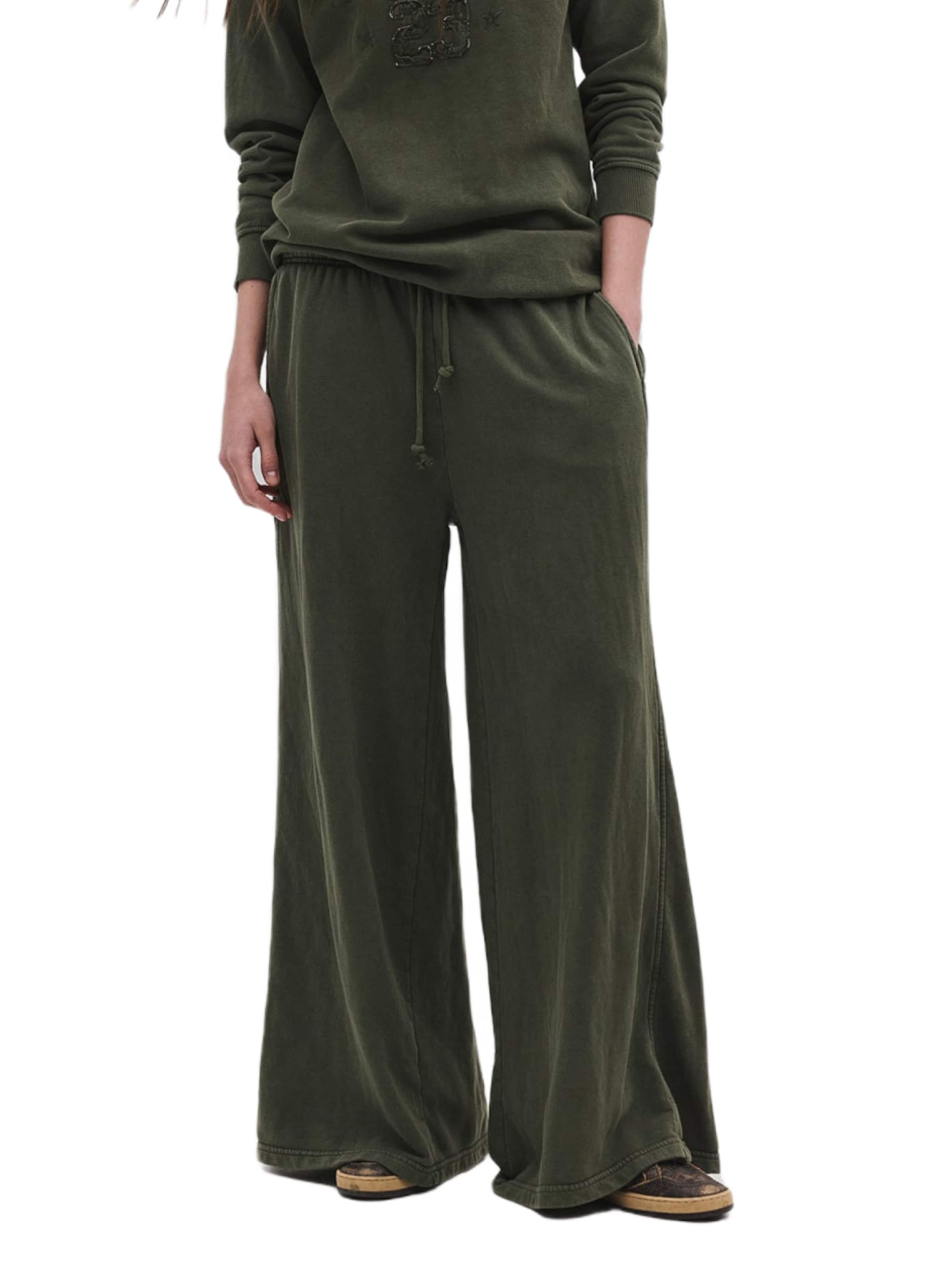 No Matter What Trousers in Green: front