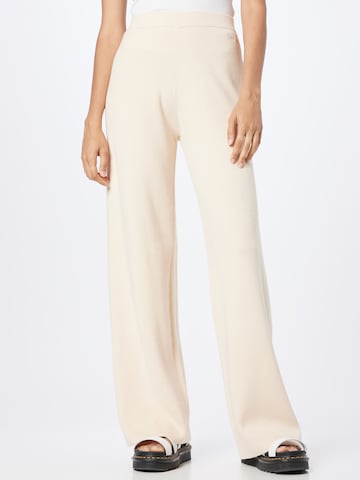 Calvin Klein - Pierna ancha Pantalón en beige: frente