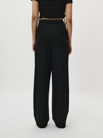 LeGer by Lena Gercke Wide leg Bandplooibroek 'Svea' in Zwart
