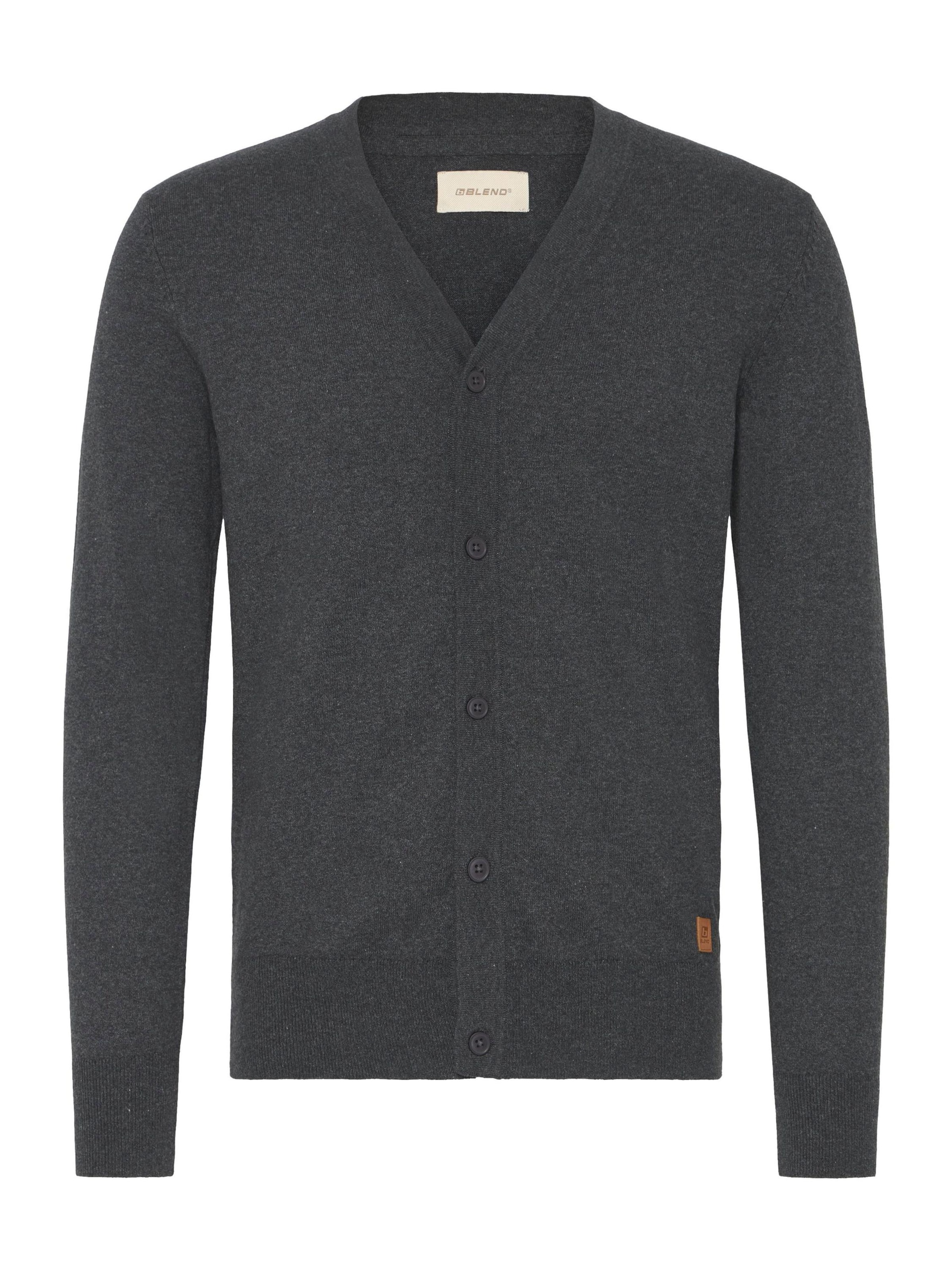 BLEND - Casaco de malha ' BHFinex ' em cinzento: frente