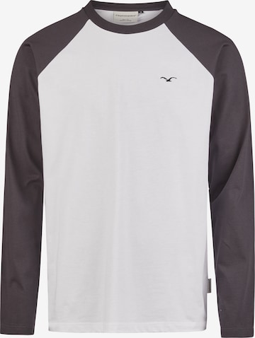 Cleptomanicx Langarmshirt 'Ligull College' in Grau: Vorderseite