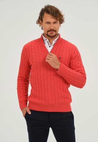 Pullover di Giorgio di Mare in rosso: frontale