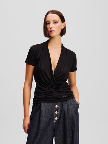 Karl Lagerfeld - Camiseta en negro: frente