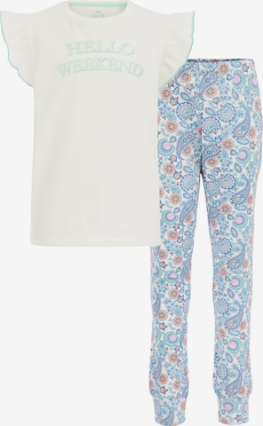 WE Fashion - Pijama em branco: frente