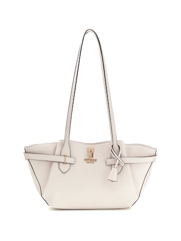 GUESS Shoulder Bag 'Yesba Saffiano ' in Beige: front