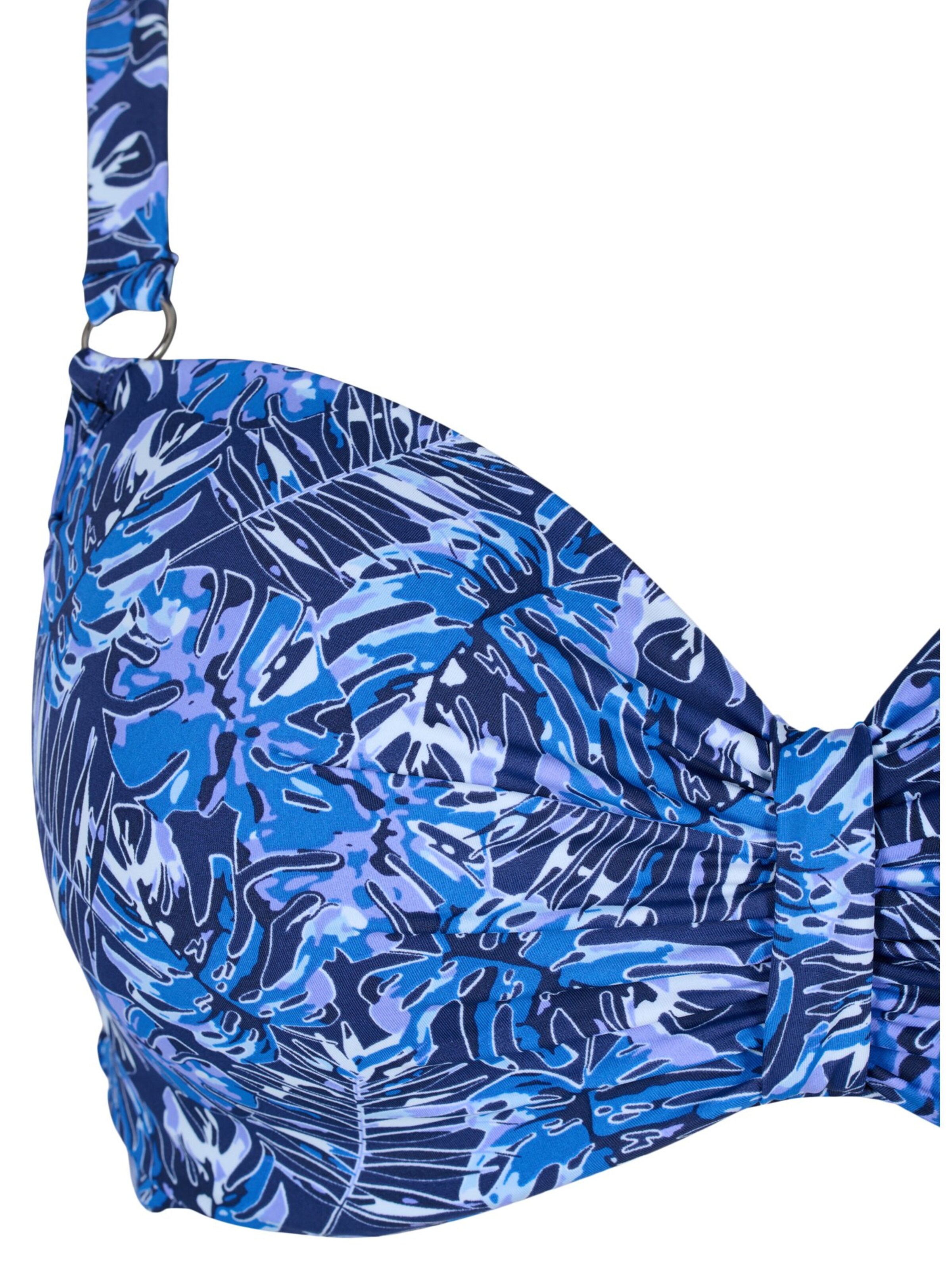 Swim by Zizzi Σουτιέν για T-Shirt Τοπ μπικίνι σε μπλε