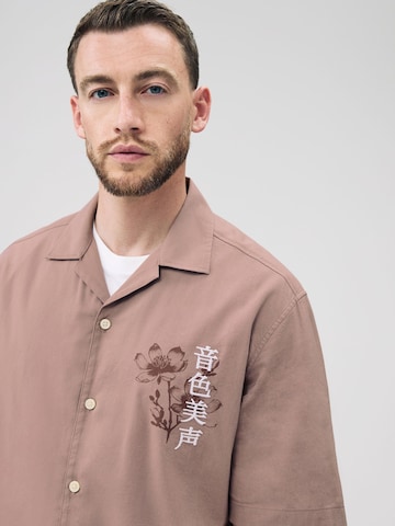Next Comfort fit Button Up Shirt in Pink
