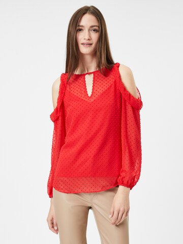 Wallis Blouse in Rood: voorkant