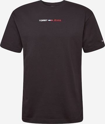 Tommy Jeans - Camiseta en negro: frente