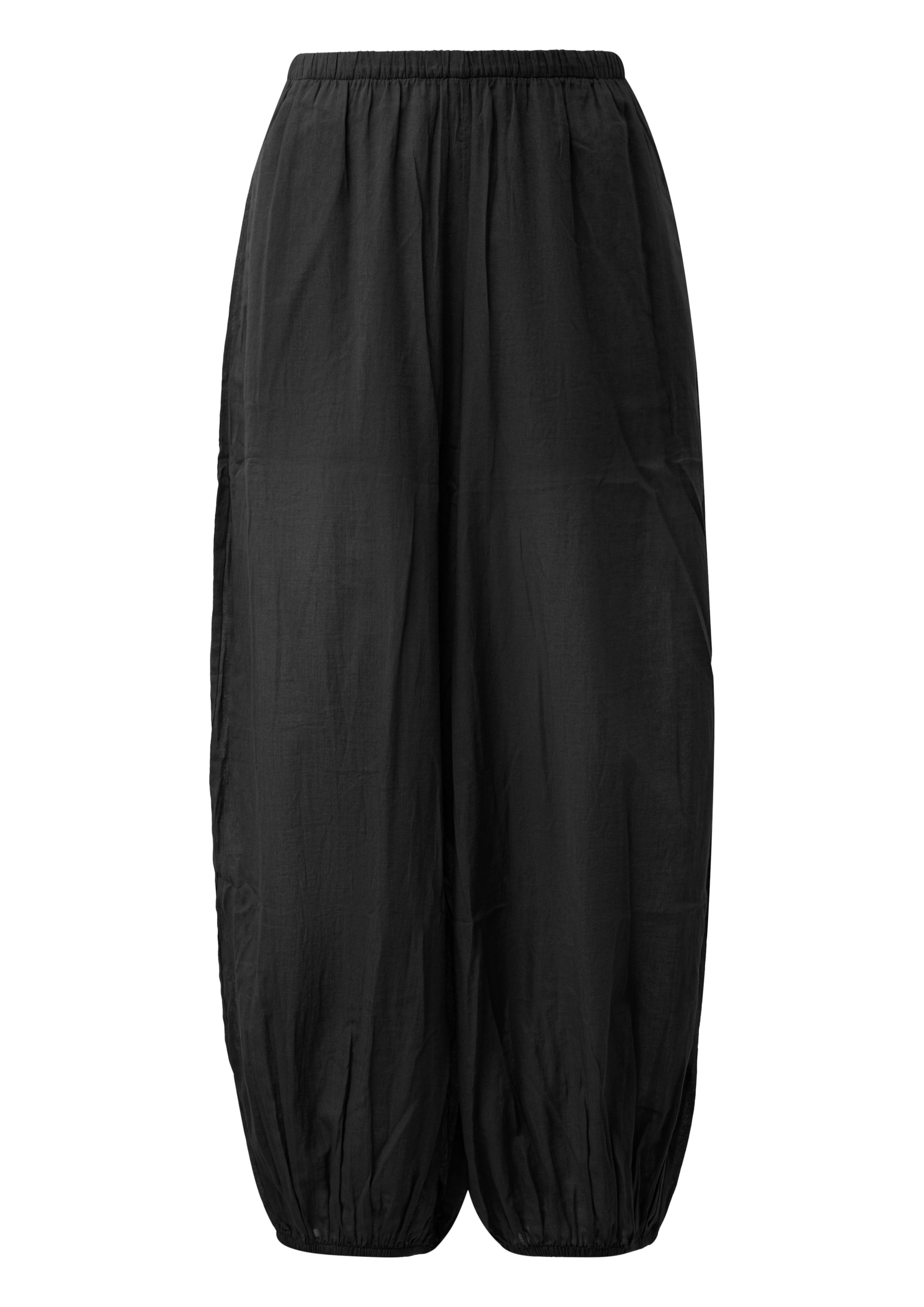 Barrel Pantalon QS en noir : devant