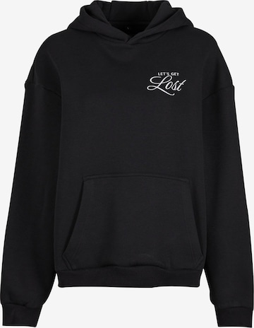 Sweat-shirt 'Lost Flowers' Miss Tee en noir : devant