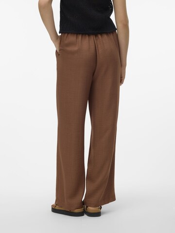 VERO MODA Wide leg Broek 'MELONY' in Bruin