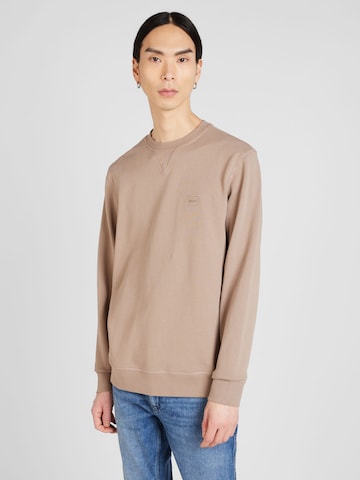 BOSS Sweatshirt 'Westart' in Beige: front