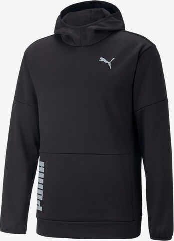 PUMA Sportsweatshirt 'TRAIN ALL DAY' in Zwart: voorkant