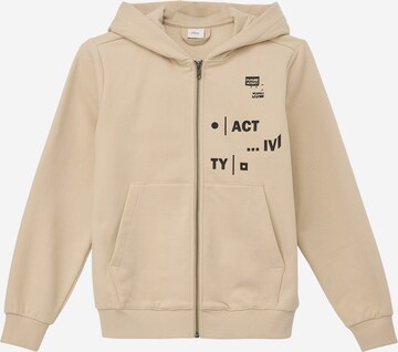 s.Oliver Zip-Up Hoodie in Beige: front