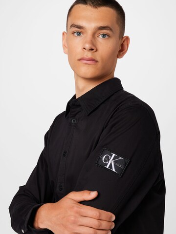 Calvin Klein Jeans Regular Fit Hemd in Schwarz