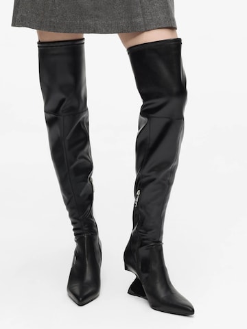 Karl Lagerfeld Overknees 'Waverly' in Black
