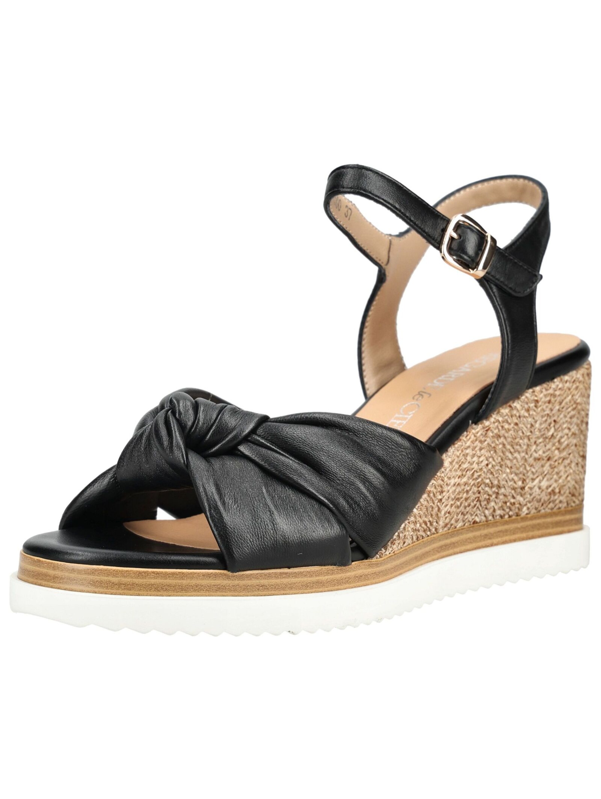 Regarde le Ciel Strap sandal in Black: front