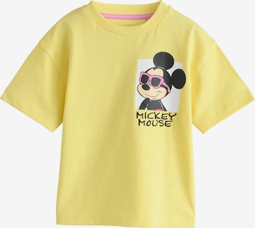 Next T-shirt 'Mickey Mouse' i gul: framsida