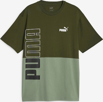 PUMA Funkční tričko 'POWER' – zelená: přední strana