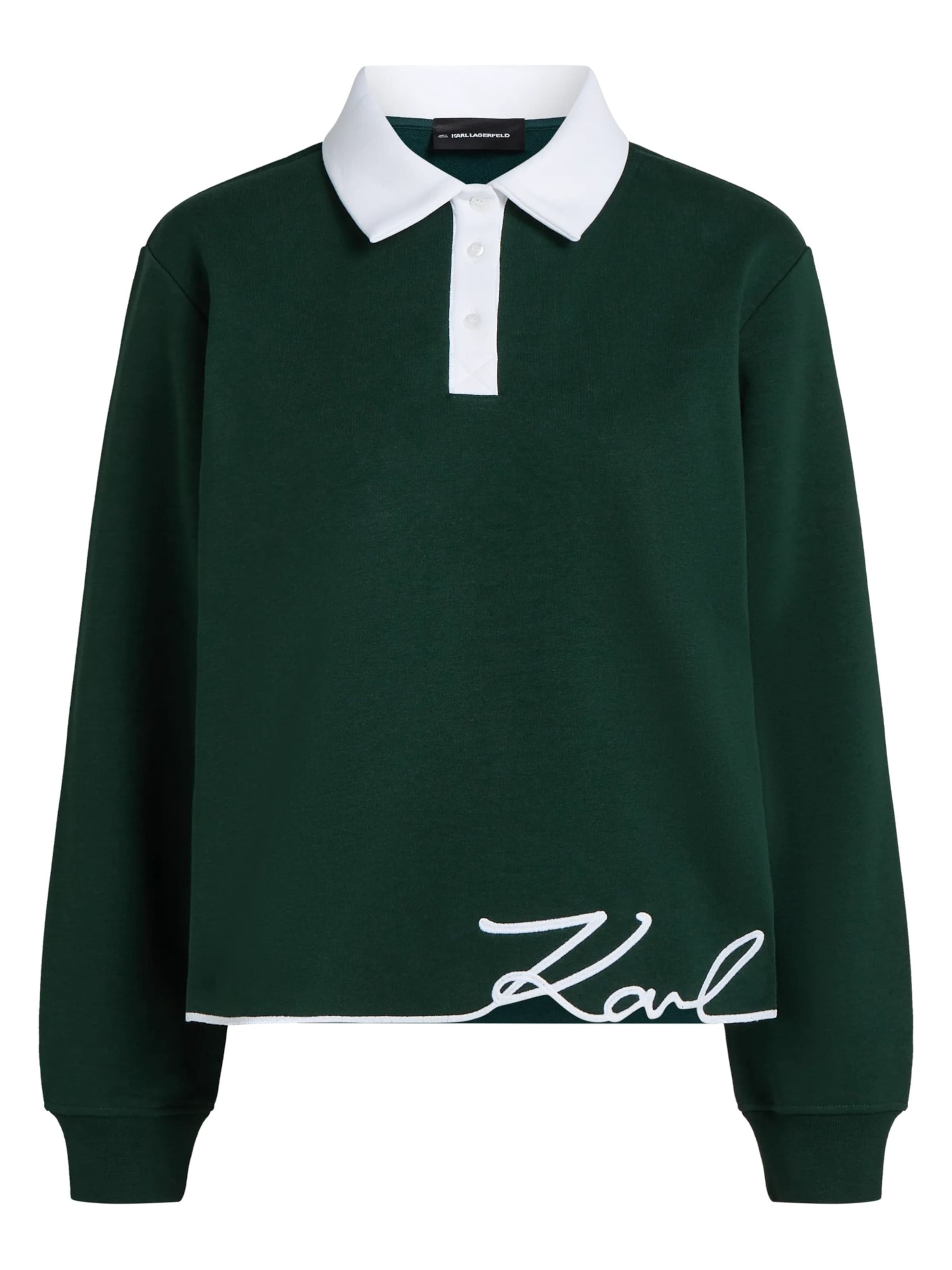 Karl Lagerfeld Sweatshirt in Groen: voorkant