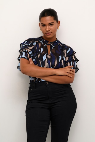 KAFFE CURVE Bluse 'KC Marga' in Schwarz: Vorderseite