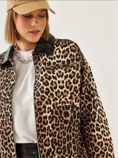 Giacca di mezza stagione Bianco Lucci di colore marrone / cappuccino / nero, Visualizzazione prodotti