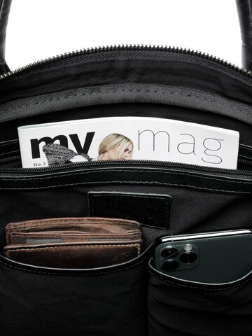 SID & VAIN Laptoptasche 'Aktentasche Slim BOSTON echt Leder 17"'‌‌‌‌ in Schwarz