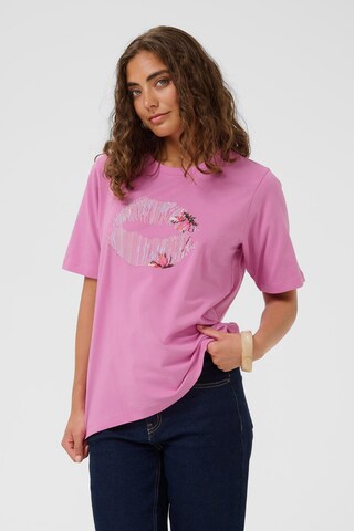 CULTURE - Camisa 'CUKula' em rosa: frente