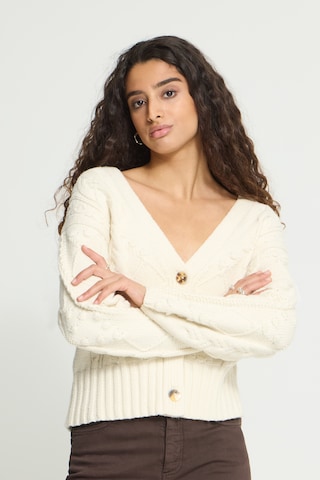 ICHI Cardigan 'ARPER' i beige: forside