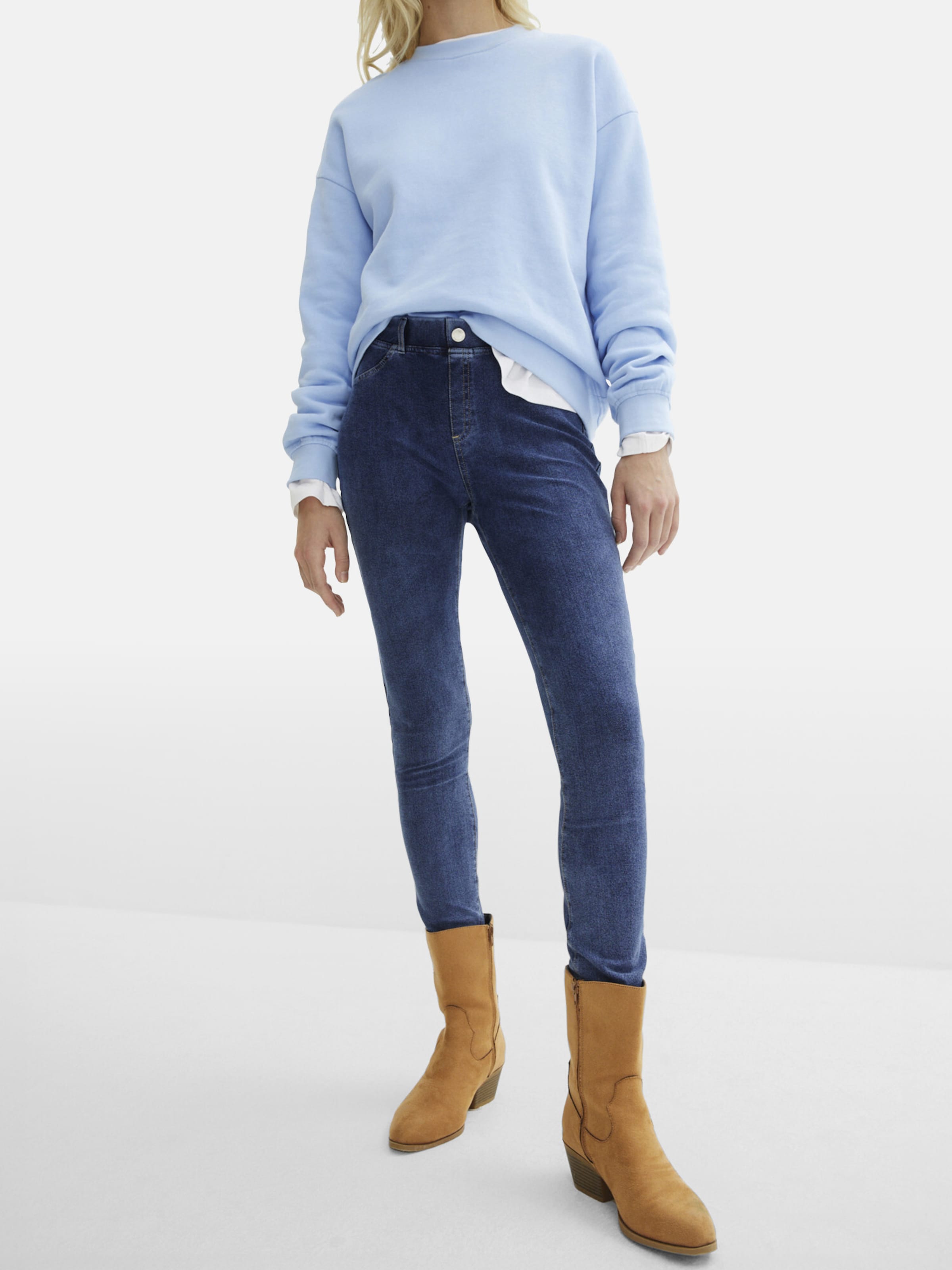 bonprix Slimfit Leggings in Blau: Vorderseite