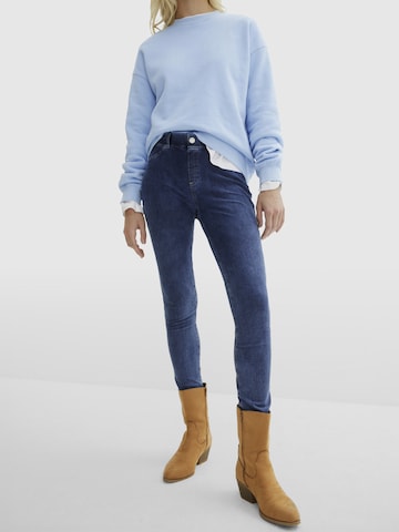 bonprix Slimfit Legíny – modrá: přední strana