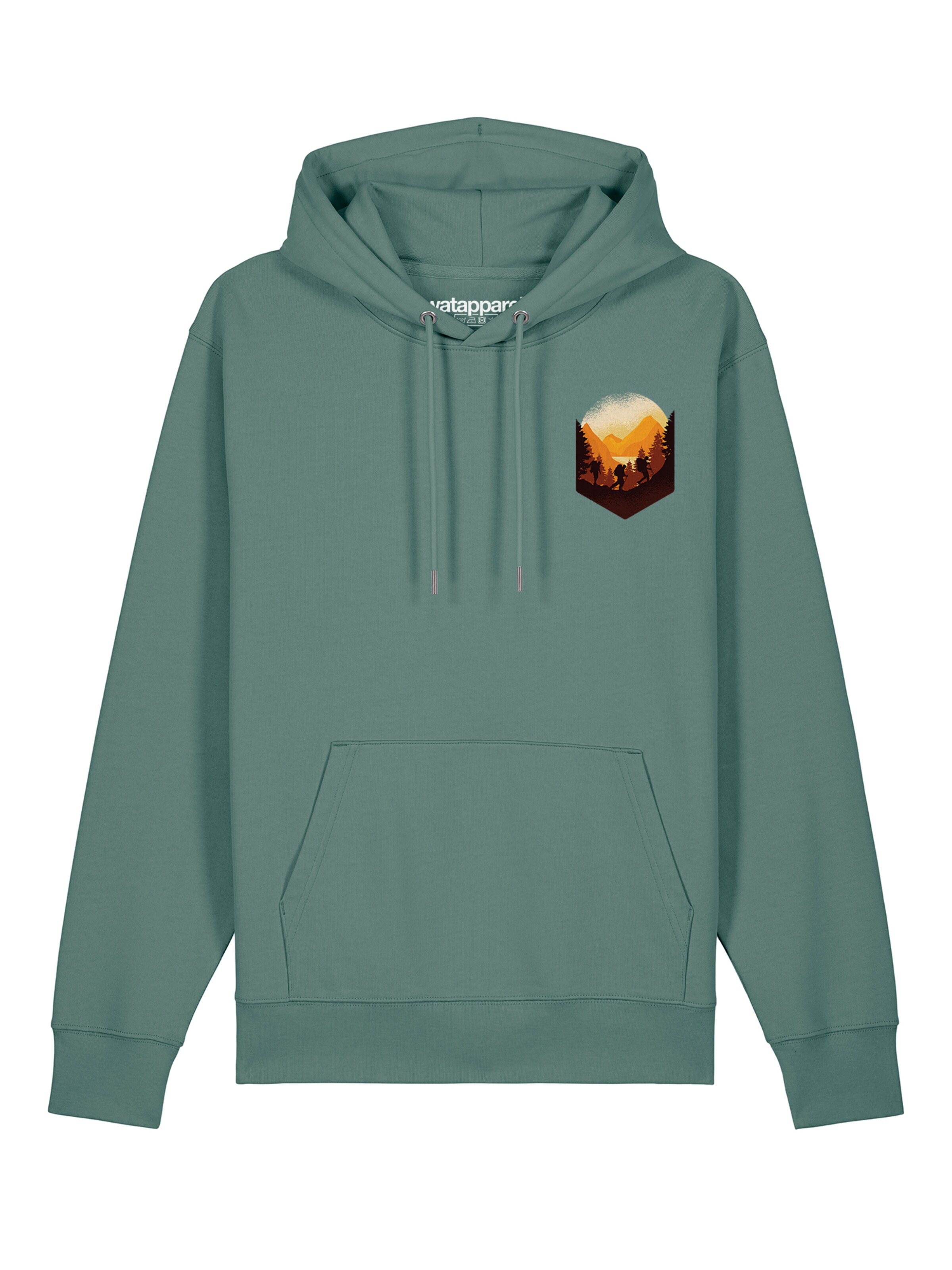 Sweat-shirt 'Hiking in the mountains' Watapparel en vert : devant