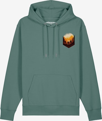 Sweat-shirt 'Hiking in the mountains' Watapparel en vert : devant