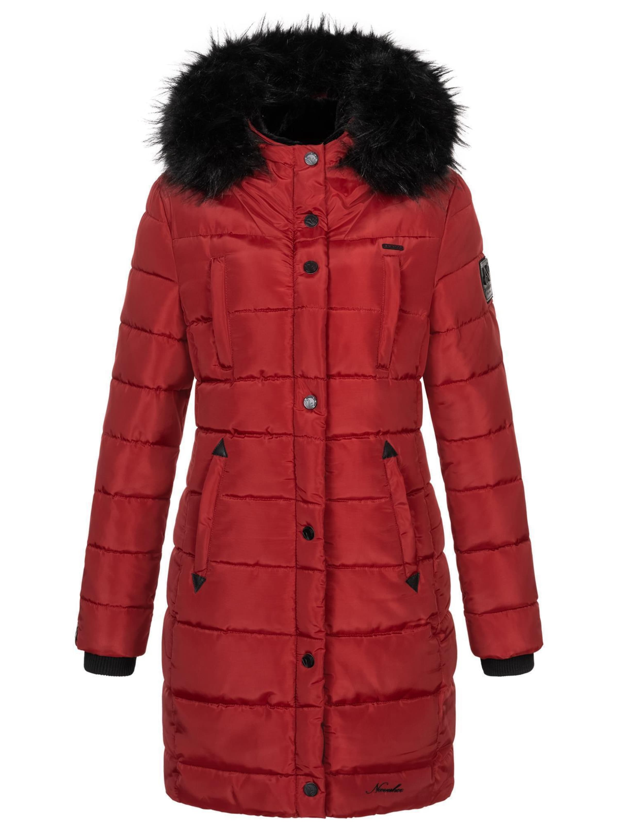 NAVAHOO Wintermantel in Rood: voorkant