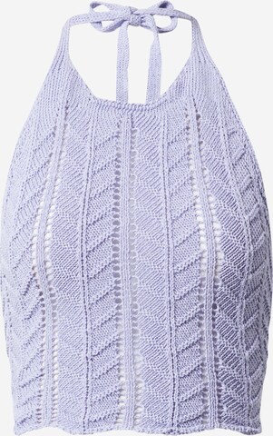 BDG Urban Outfitters Knitted Top in Purple: front