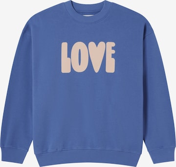 Thinking MU Sweatshirt 'Love' in Blau: predná strana