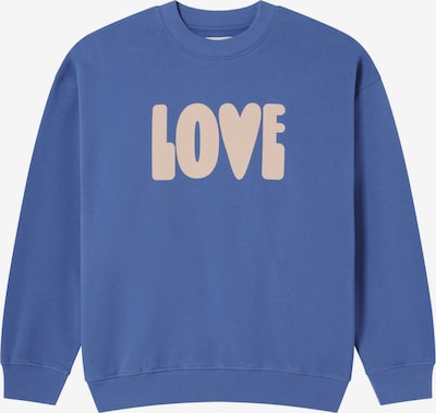 Thinking MU Sweatshirt 'Love' in beige / blau, Produktansicht