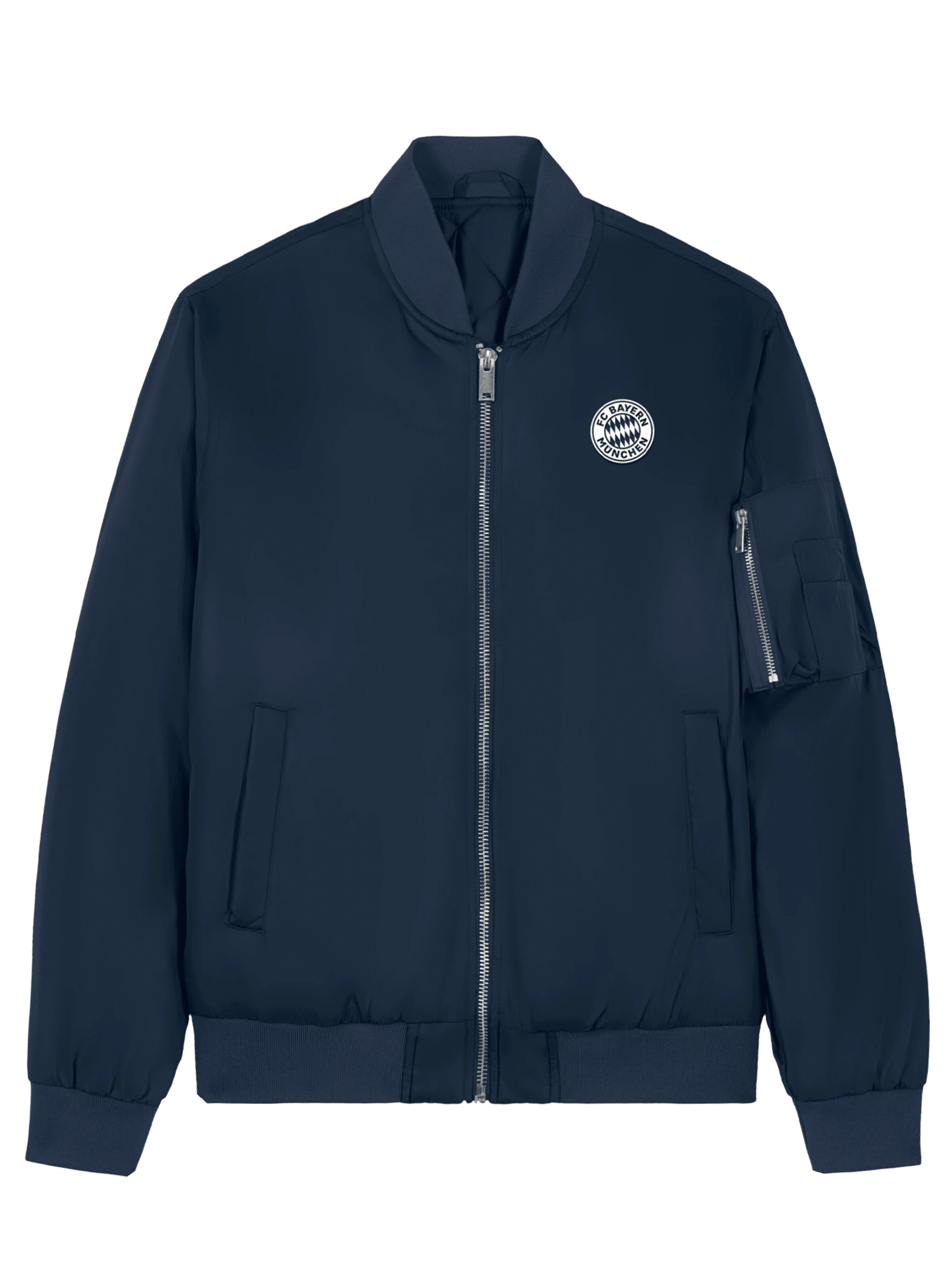 FC BAYERN MÜNCHEN Bomberjacke in Blau: Vorderseite