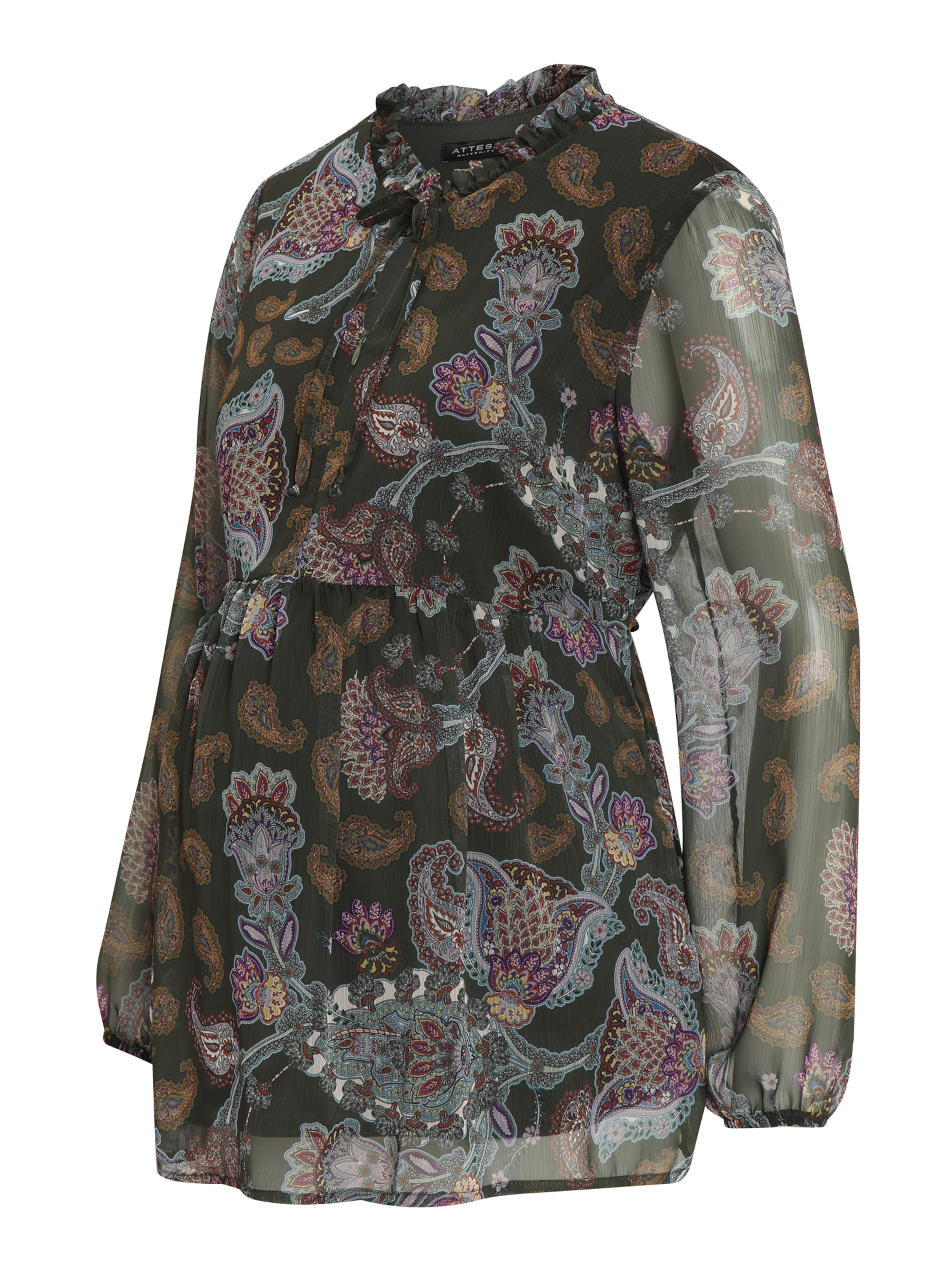 Attesa Blus 'SHEILA' i grön: framsida