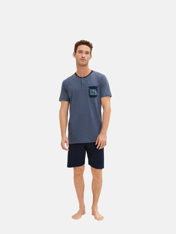 TOM TAILOR Short Pajamas in Blue: front